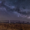 Milky Way Over Sky Train, Lough Boora Discovery Park